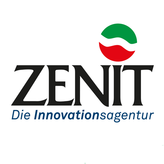 Das Logo von "Zenit Die Innovationsagentur" zeigt den Schriftzug ZENIT in großen schwarzen Buchstaben.